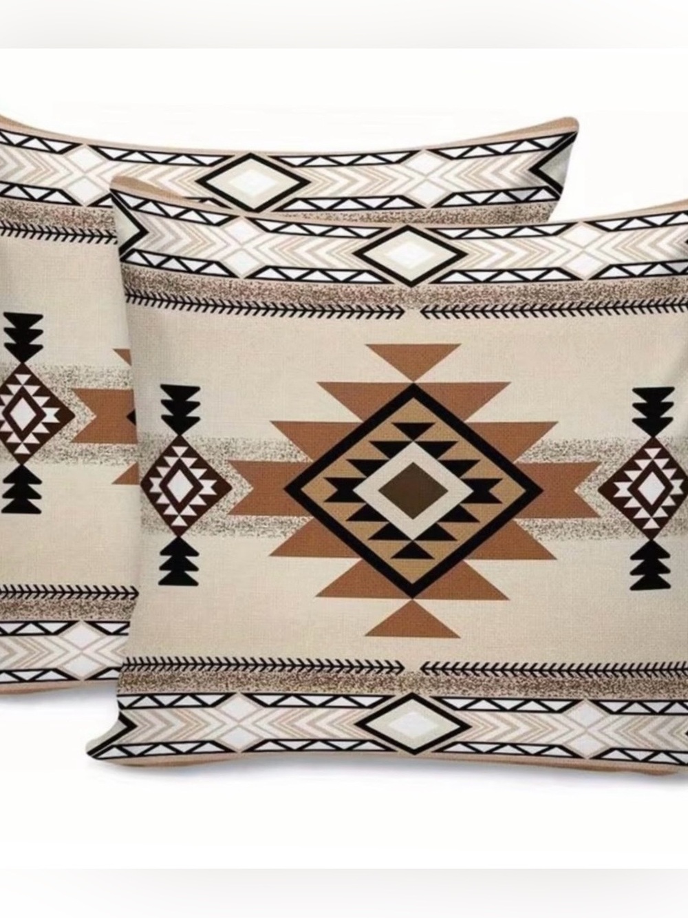 🤎 Southwestern Aztec Throw Pillow Covers | 2 / 18x18 Boho Western Decor